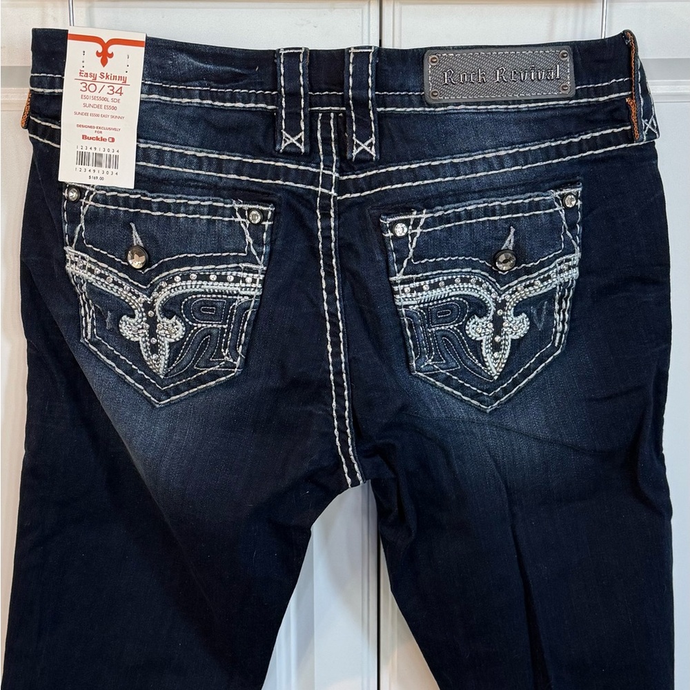 Rock Revival Easy Skinny Jeans in Dark Blue - New!